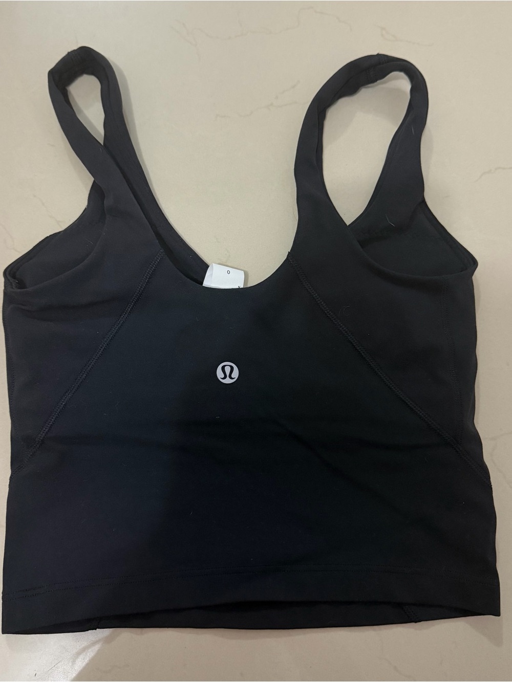 lululemon athletica Black Scoop Neck Racerback Sports Bra
